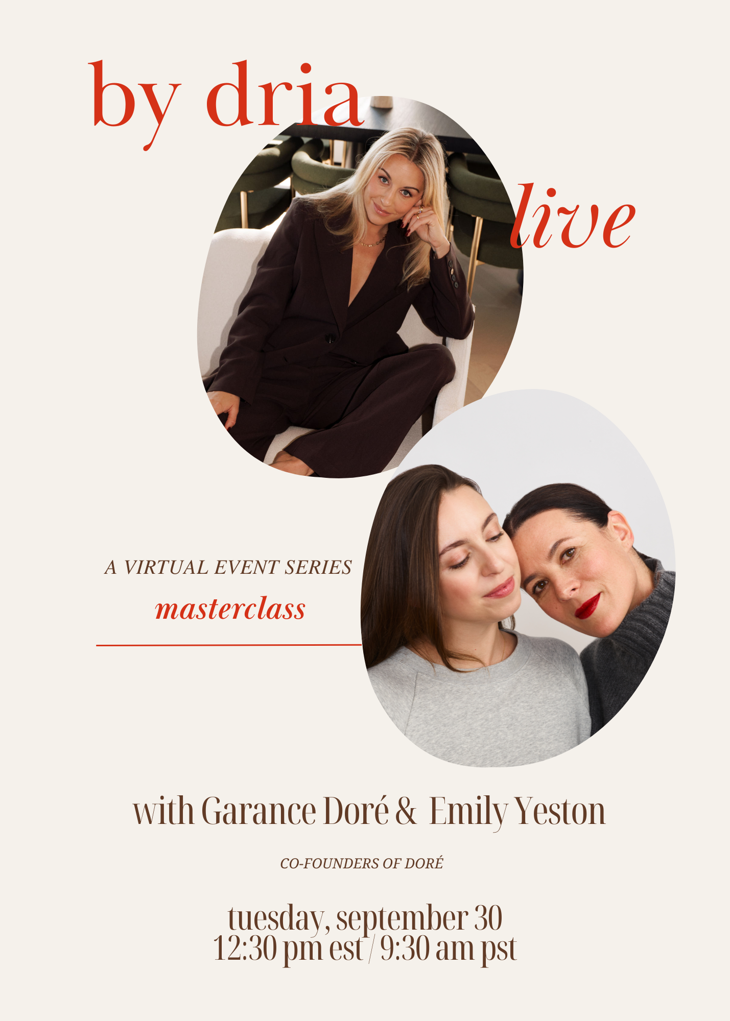 virtual recap: by dria live with Garance Doré & Emily Yeston