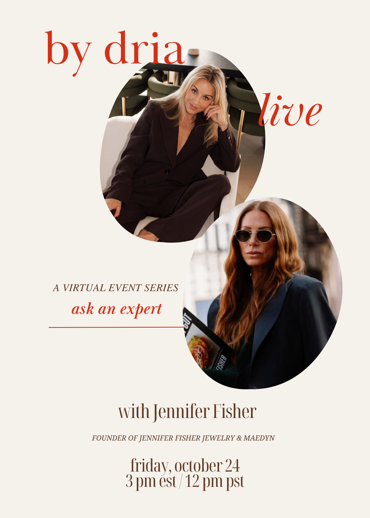 INVITE: by dria live with Jennifer Fisher