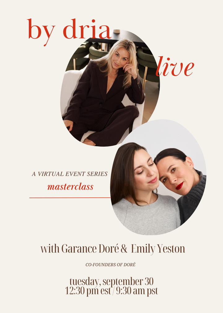 virtual recap: by dria live with Garance Doré & Emily Yeston