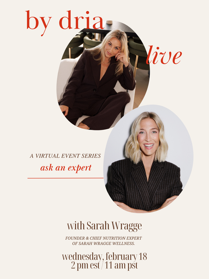 REMINDER: by dria live with Sarah Wragge