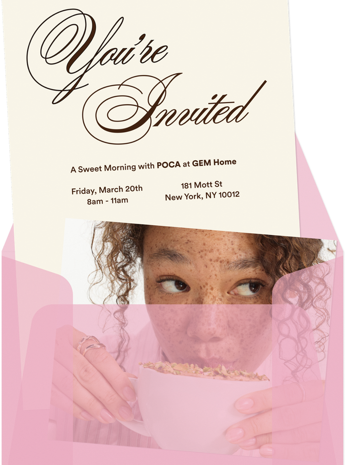 INVITE: a sweet morning with POCA at GEM Home in NYC